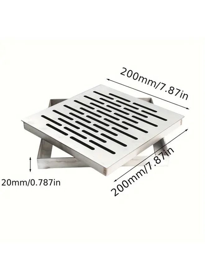 Stainless Steel Invisible Manhole Cover Grate 150x150x20mm Non Slip Drainage Cover Rust Resistant - Image 3